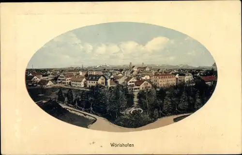 Präge Passepartout Ak Bad Wörishofen im Unterallgäu, Gesamtansicht