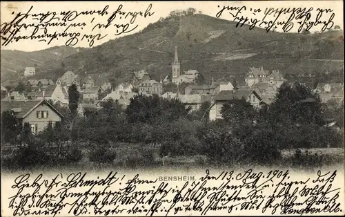 Ak Bensheim an der Bergstraße, Panorama