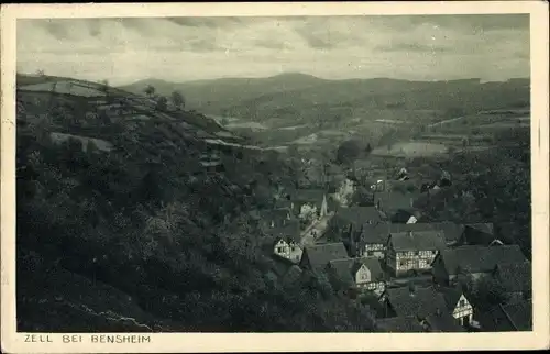 Ak Zell Bensheim an der Bergstraße Hessen, Panorama