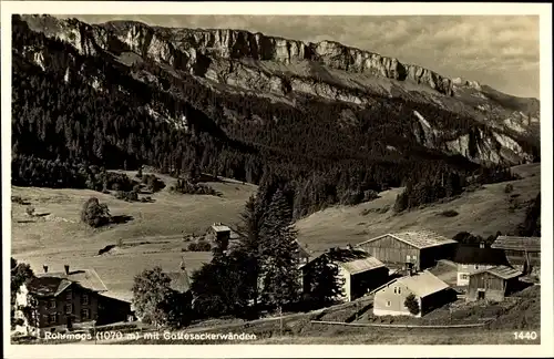 Ak Rohrmoos Oberstdorf im Oberallgäu, Gottesackerwänden, Panorama