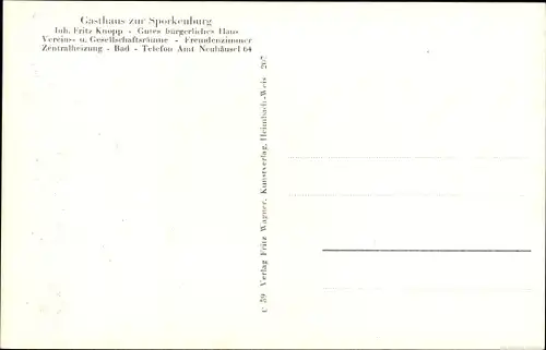 Ak Eitelborn Rheinland Pfalz, Gasthaus zur Sporkenburg