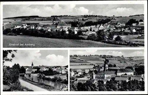 Ak Ensdorf in der Oberpfalz, Gesamtansicht, Teilansicht