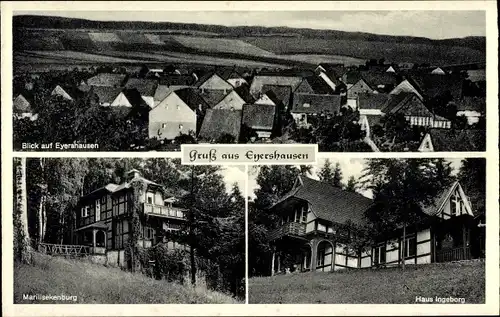 Ak Eyershausen Freden an der Leine, Totale, Marilisekenburg, Haus Ingeborg