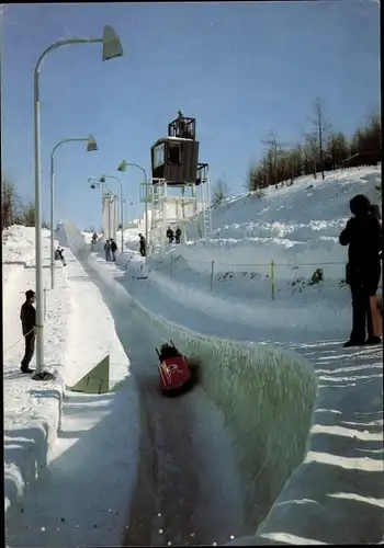 Ak Bobfahren, Sapporo Bobbahn, DJH Spendenkarte