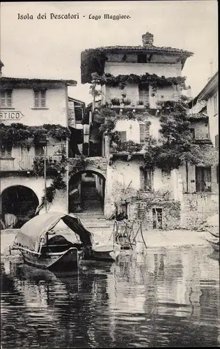 Ak Isola dei Pescatori Isola Superiore Lago Maggiore Piemonte, Teilansicht