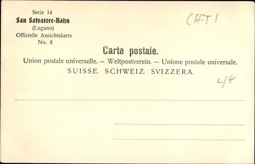 Ak Lugano Kanton Tessin, Monte San Salvatore, Kapelle auf Kulm