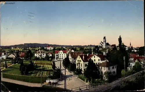 Ak Männedorf Kanton Zürich Schweiz, Teilansicht des Ortes