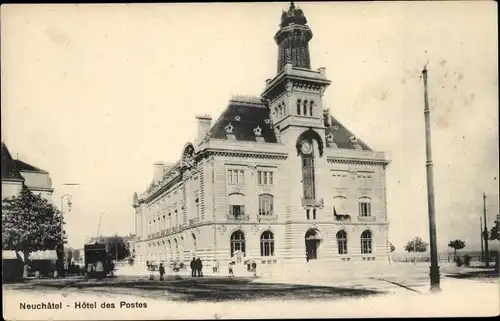 Ak Neuchâtel Neuenburg Stadt, Hotel des Postes