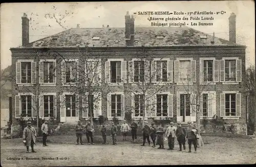 Ak Sainte Mesme Yvelines, Ecole, 13e d'Artillerie, Reserve generale des Poids Lourds, Bureaux