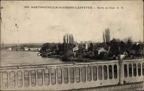 Ak Sartrouville Maisons Laffitte Yvelines, Bords de Seine