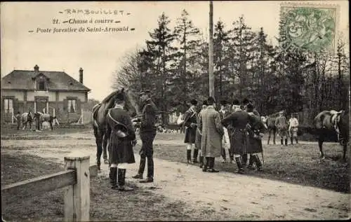 Ak Rambouillet Yvelines, Chasse a courre, Poste forestier de Saint Arnould