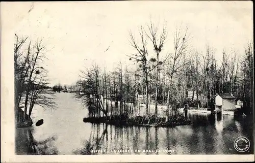 Ak Olivet Loiret, Le Loire en aval du Pont