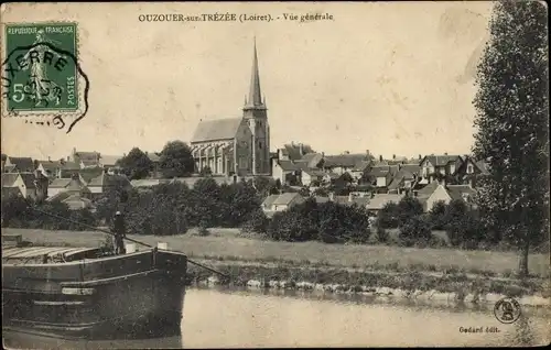 Ak Ouzouer sur Trézée Loiret, Vue generale