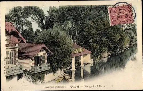 Ak Olivet Loiret, Garage Paul Foret