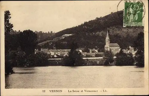 Ak Vernon Eure, La Seine, Vernonnet