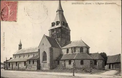Ak Breteuil Eure, l'Eglise