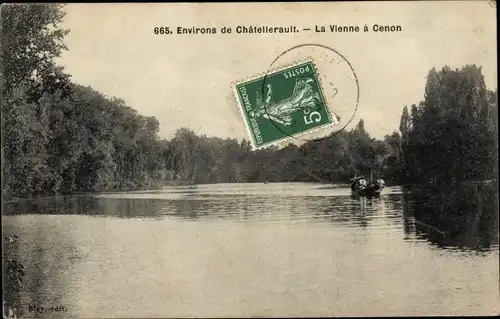 Ak Chatellereault Vienne, La Vienne a Cenon