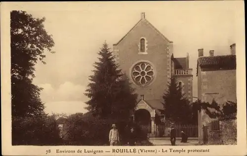 Ak Rouillé Vienne, Le Temple protestant