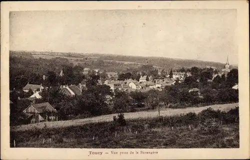 Ak Toucy Yonne, Vue prise de la Berangere