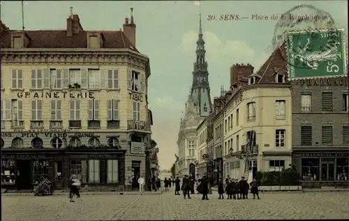 Ak Sens Yonne, Place de la Republique