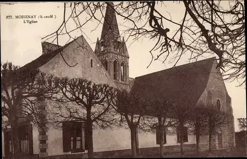 Ak Moisenay Seine et Marne, L'Eglise