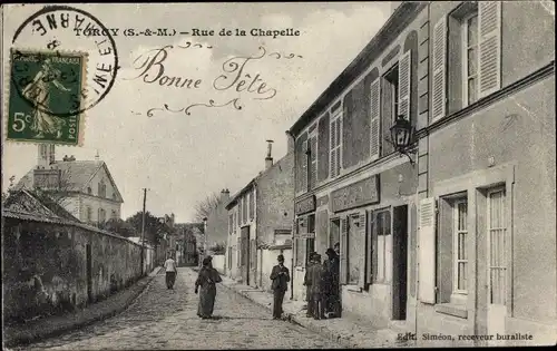 Ak Torcy Seine et Marne, Rue de la Chapelle