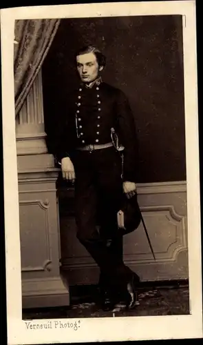 CdV Französischer Soldat, Dritte Republik, Uniform, Standportrait