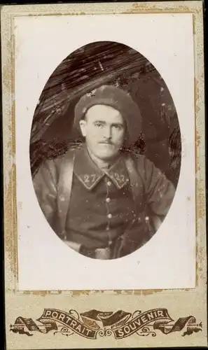 CdV Französischer Soldat, Dritte Republik, Uniform, Regt. Nr. 27, Portrait