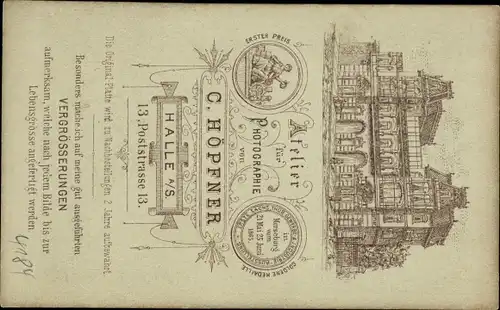 CdV Deutscher Soldat, Uniform, Standportrait, Degen