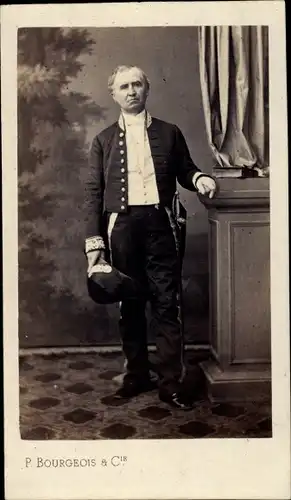 CdV Französischer Soldat, Dritte Republik, Uniform, Standportrait, Degen