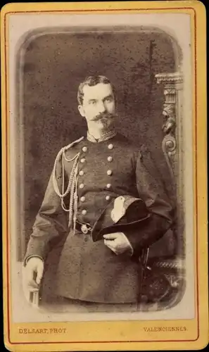 CdV Französischer Soldat, Dritte Republik, Uniform, Standportrait