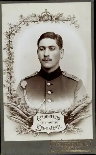 CdV Deutscher Soldat, Kaiserreich, Uniform, Regt. Nr. 40, Schützenschnur