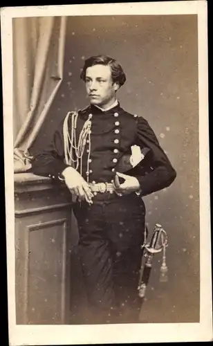 CdV Französischer Soldat, Dritte Republik, Uniform, Standportrait
