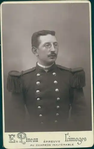 CdV Französischer Soldat, Dritte Republik, Uniform, Portrait, Epaulette