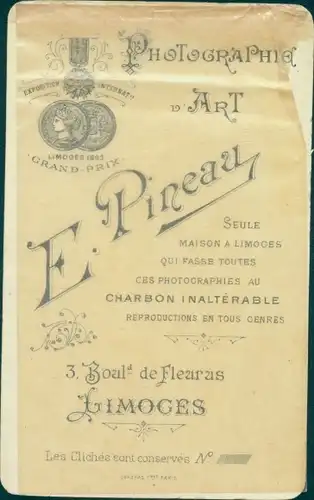 CdV Französischer Soldat, Dritte Republik, Uniform, Portrait, Epaulette