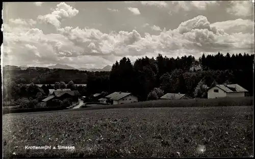 Ak Krottenmühl Söchtenau am Simssee Oberbayern, Panorama