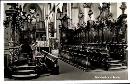 Ak Bronnbach an der Tauber Wertheim, Kirche