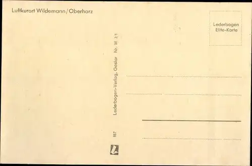 Ak Wildemann Clausthal Zellerfeld im Oberharz, Gesamtansicht