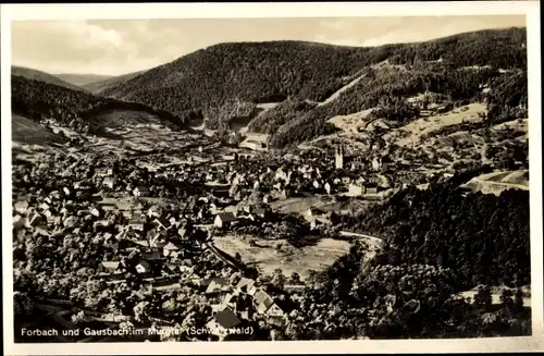 Ak Forbach und Gausbach im Murgtal Schwarzwald, Gesamtansicht