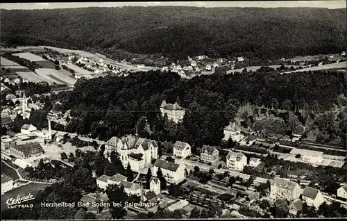 Ak Bad Soden Salmünster in Hessen, Fliegeraufnahme