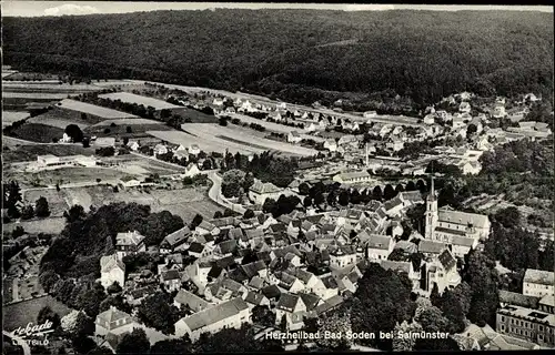 Ak Bad Soden Salmünster in Hessen, Fliegeraufnahme