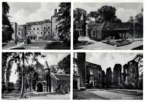 Ak Neersen Willich Niederrhein, Ansichten vom Kindererholungsheim, Schloss, Ruine