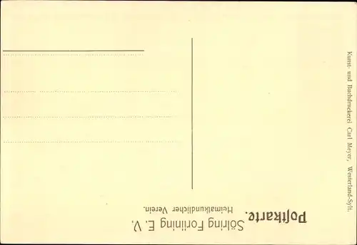 Ak Insel Sylt in Nordfriesland, aus dem altfriesischen Hause
