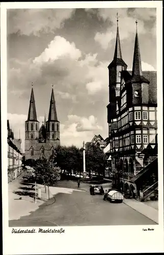 Ak Duderstadt im Eichsfeld, Marktstraße, Kirche