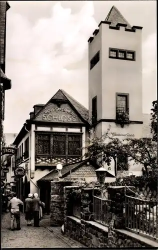 Ak Rüdesheim am Rhein, Weinhaus zum Rüdesheimer Schloss, Drosselgasse