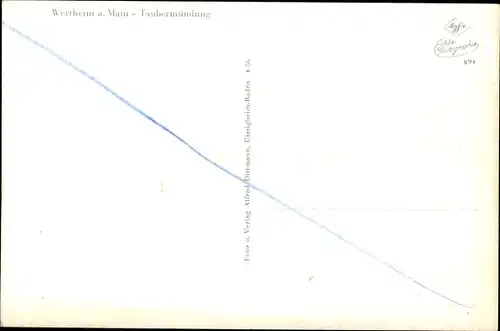 Ak Wertheim am Main, Taubermündung