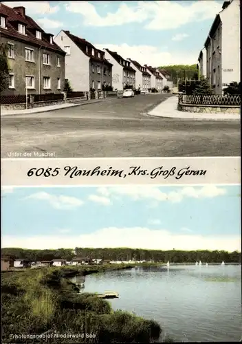 Ak Nauheim im Kreis Groß Gerau Hessen, Unter der Muschel, Erholungsgebiet Niederwald See