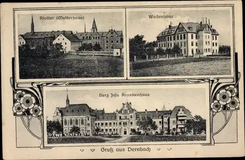 Ak Dernbach im Westerwald, Kloster, Mutterhaus, Waisenhaus, Herz Jesu Krankenhaus