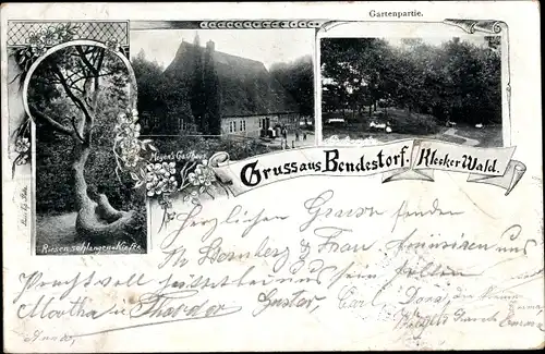 Ak Bendestorf am Kleckerwald in Niedersachsen, Gasthaus, Riesenschlangen Kiefer
