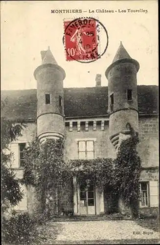 Ak Monthiers Aisne, Le Chateau, Les Tourelles